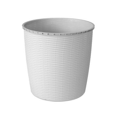 Ghiveci din plastic, Critex, simplu, alb, D 40 cm foto