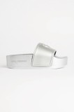 Karl Lagerfeld papuci KONDO MAXI femei, culoarea argintiu, cu platforma, KL80819M