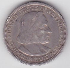 SUA USA 1/2 Half Dollar dolar Columbian Exposition 1893