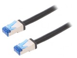 Cablu Patch S/FTP Cat 6a Negru 10m 26AWG, Logilink