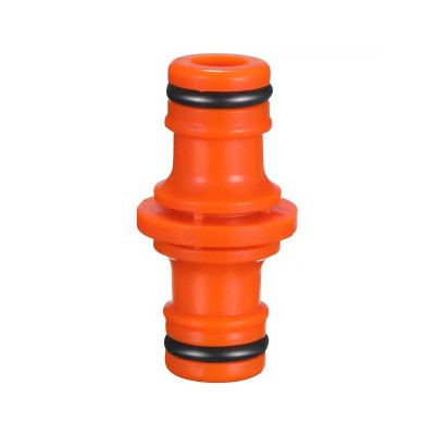 Conector dublu pentru furtun, plastic, rosu, 1/2&amp;quot; foto