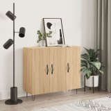 vidaXL Dulap, stejar sonoma, 90x34x80 cm, lemn compozit