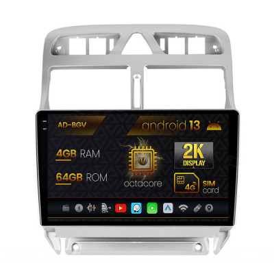 Navigatie Peugeot 307, Android 13, V-Octacore 4GB RAM + 64GB ROM, 9.5 Inch - AD-BGV9004+AD-BGRKIT266 foto