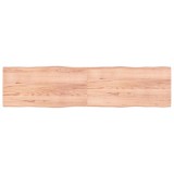 Cumpara ieftin Blat masă, 200x50x(2-4) cm, maro, lemn tratat contur organic