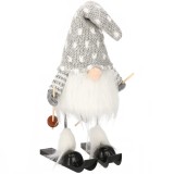 Figurina Craciun, Spiridus pe schiuri, inaltime 33cm Household NewTrend