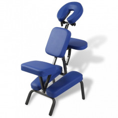 Scaun de masaj pliabil &amp;amp; portabil, albastru foto