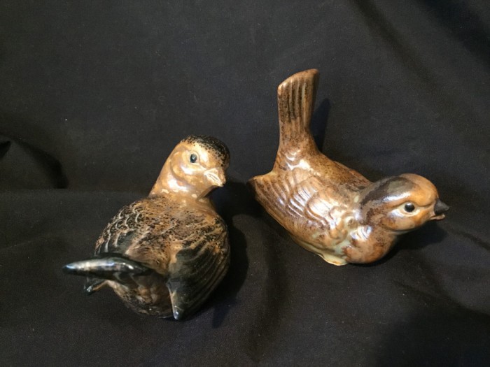 Decor / Vintage / Colectie - Doua pasari din portelan model deosebit !