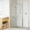 Perete de duș Walk-in Altele auriu și transparent 80 x 190 cm