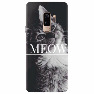 Husa silicon pentru Samsung S9 Plus, Meow Cute Cat foto