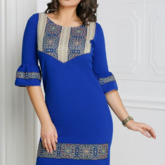 Rochie Traditionala Mona Albastru - 36Marimea