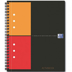 Caiet Cu Spirala A5+, Oxford Int. Activebook, 80 File-80g/mp, Scribzee, 10 Perf, Coperta Pp-mate