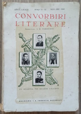 Convorbiri Literare// numerele 11-12 (nov.-dec.) 1941 foto
