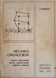 MECANICA CONSTRUCTIILOR. STATICA DETERMINATA, STATICA NEDETERMINATA, INGINERIE SEISMICA-C.D. IONESCU