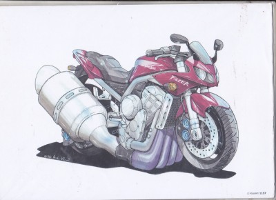 bnk div Motocicleta Yamaha - afis / poster / print - KoolArt 1157 foto