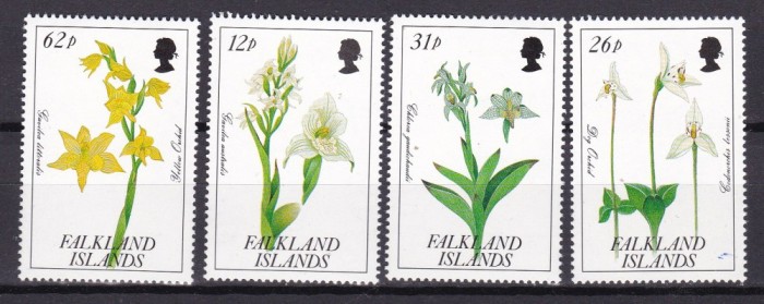 Falkland 1991 flori orhidee MI 534-537 MNH