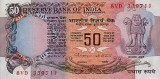 INDIA █ bancnota █ 50 Rupees █ 1978 █ P-84h █ A █ semnatura 87 █ UNC █ necirculata