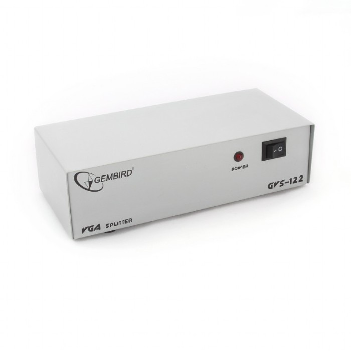 SPLITTER video GEMBIRD, split 2 monitoare la 1 PC, conector 1: VGA (M); conector 2: VGA (M) x 2, &quot;GVS122&quot; (timbru verde 0.8 lei)