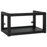 Cumpara ieftin Cadru chiuveta de baie pentru perete, negru, 59x38x31 cm, fier