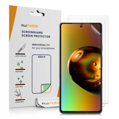 Set 3 folii de protectie Kwmobile pentru Google Pixel 6a, Fata, Polimer, 57873.1 foto