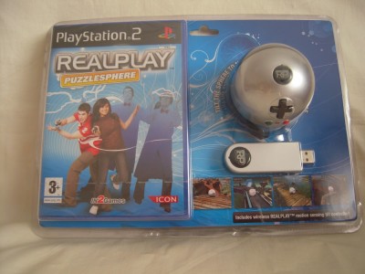 Vand joc Playstation 2 + stick RealPlay Puzzlesphere, raritate, sigilat! foto