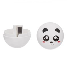 Ascu?itoare Panda, Cap Urs, Plastic, Alb, 3.5cm foto