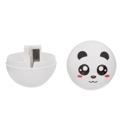 Ascuțitoare Panda, Cap Urs, Plastic, Alb, 3.5cm foto