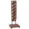 vidaXL Suport 6 sticle de vin, 35x35x100 cm, lemn masiv de tec