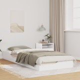 vidaXL Cadru de pat de podea Alb 100 x 220 cm Lemn de brad solid