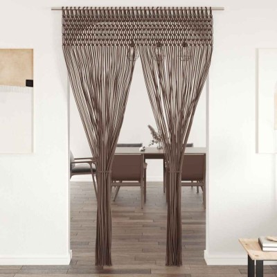Perdea macrame, gri taupe,140 x 240 cm, bumbac foto
