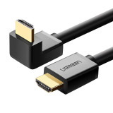Cablu HDMI &icirc;n Unghi Verde (90&deg;) 4K 2m Negru (HD103) Ugreen 10173-UGREEN