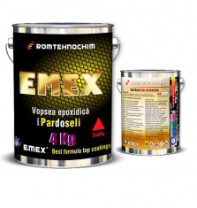 Vopsea Epoxidica pentru Pardoseli si Trafic &amp;quot;EMEX&amp;quot;, Galben, Bidon 4 KG, Intaritor inclus foto