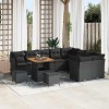 VidaXL Set de canapele pentru grădină 12 pcs Negru 80 x 80 x 71 cm 3363469