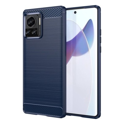 Husa pentru Motorola Edge 30 Ultra - Techsuit Carbon Silicone - Blue foto