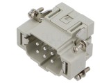 Conector ILME HDC CSEM 06, 6 pini, 16A 600V, insert contact tată