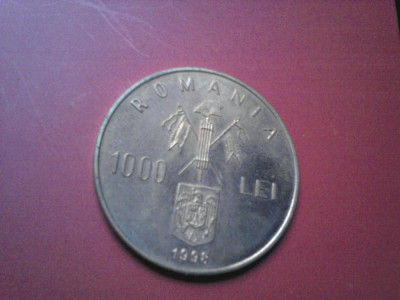 Proba pentru moneda 1000 lei 1998 foto