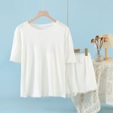 Cumpara ieftin Pijama dama "Sleepy Hearts" din doua piese, PJ024, Alb