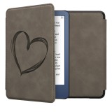 Husa kwmobile pentru Amazon Kindle (2022), Piele ecologica, Gri, 59990.01