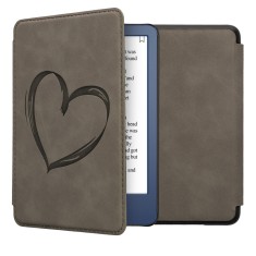 Husa kwmobile pentru Amazon Kindle (2022), Piele ecologica, Gri, 59990.01