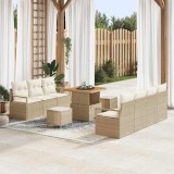 VidaXL Set de canapele pentru grădină 10 pcs Bej, crem 80 x 80 x 71 cm