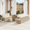 vidaXL Set de canapele pentru grădină cu pernă 10 pcs Bej Rattan poli 3362486