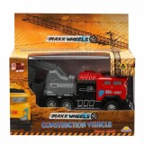 Cumpara ieftin Vehicul de constructie cu excavator, Maxx Wheels, Rosu