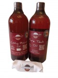 Dual Pack, Pure Teak Oil, Cutting Board Oil, laveta bumbac, 1000 ml/1000 ml
