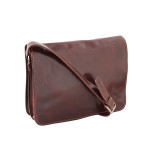 Geanta dama messenger din piele naturala vachetta, coniac, GD130A