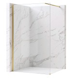 Paravan de dus Rea Flexi Transparent / Brush Gold 80