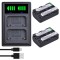 Set 2 acumulatori NP-FM50 + incarcator dublu Sony DCR-PC101 A100 DSLR-A100