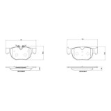 Placute frana Jaguar F-Pace (X761) 09.15-; Land Rover Range Rover Velar (L560) 03.17-, Spate, BREMBO