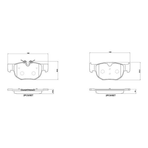 Placute frana Jaguar F-Pace (X761) 09.15-; Land Rover Range Rover Velar (L560) 03.17-, Spate, BREMBO