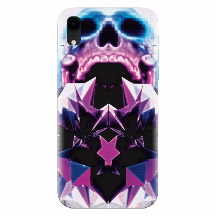 Husa silicon pentru Apple Iphone XR, Abstract Framed Skull