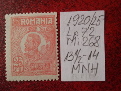 1920- Romania- Ferd. b. mic Mi268-roz caramiz.-MNH foto