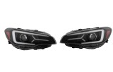 Set faruri tuning SUBARU WRX/STI (GP/GJ), 01.2014-2021, dynamic indicator; H9; negru, transparent; TUNING; halogen,